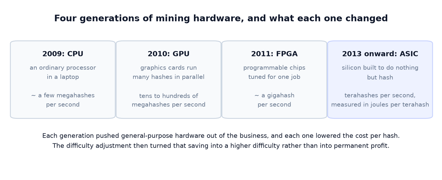 How Bitcoin Mining Works: a Target, a Nonce, and a Difficulty That Catches Up